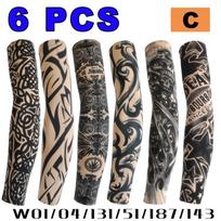 6 vnt. Unisex Tatuiruotės Rankovių Rinkinys Rankoms Apsaugoti nuo Saulės UV Spindulių Vėsus Tatuiruotės Rašto Rankovės Lauko Važiavimui Dviračiu