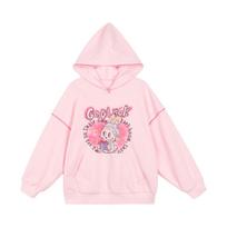 LUSON Chen Dazhu Girls' Cartoon Hooded Sweatshirt 160 rožinė