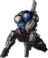 Kaiyodo Revoltech Amazing Yamaguchi Arkham Knight Ver. 1.5 Action Figure, 170 mm gray