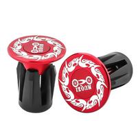 1 Pair Flame Pattern Bike Handlebar Plugs Universal Handlebar Grip End Plugs  Road Bicycle Style 2
