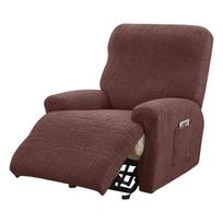 Šiaurietiško stiliaus žakardinis recliner sofos užvalkalas Elastingas padalintas fotelio kėdės užvalkalas 1 vietos Nešvarumams atsparus sofos apsaugas svetainei namams 1 Seat (4pcs) beige