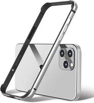 Aliuminio rėmelis Metalinis buferio rėmelis Plonas kietas dėklas IPhone 15 14 13 11 16 Pro Max 12 Mini Plus XS XR IPhone16 Minkštas vidinis dangtelis for iphoneXS max(6.5") sidabras