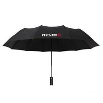 jgtuh1 Nissan Nismo Qashqai Juke X-Trail Patrol Note Leaf Altima Maxima Murano Car Light Automatic Folding Windproof Sunshade Umbrella juoda