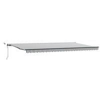vidaXL Automatinė ištraukiama markizė su LED lemputėmis, antracito ir baltos spalvos, 600x300 cm