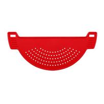 Silicone Drainer for Pots Pans Reusable Spaghetti Universal Filter Pasta Bowls Ground Beef Grease raudona