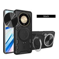 Apsauginis dangtelis, skirtas Honor Magic 6 Lite Magic 6 Pro X9b X8b X7b 5G Dėklas Stovo laikiklis Objektyvo apsauga Atsparus smūgiams Funda Coque Capa Honor Magic 6 Lite juoda