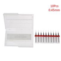 10 vnt./rinkinys Praktiniai karbidiniai CNC mini mikro grąžtai PCB spausdintinei plokštei 0.5mm