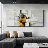 Abstraktus geltonas aliejinis paveikslas ant drobės 100 % rankų darbo modernus skandinaviškas sienų menas paveikslėlis miegamojo vaikų kambario Cuadros dekoras 20*40cm