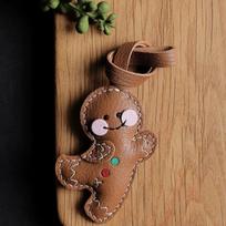 Handmade Gingerbread Man Pendant Ornament Keychain Bag Creative Gift Christmas Cartoon ruda