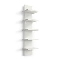 Etagère murale bois Divit étagère flottante 5 étagères MW27 blanc