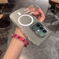 MagSafe Clear Magnetic Shockproof Case for HONOR X9 X8 X7 X6 X5 Series 400 200 90 70 50 Pro Lite HONOR X9d balta