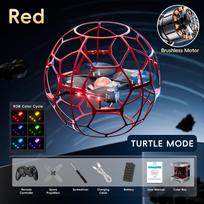 Naujas V51 profesionalus futbolo RC dronas varžyboms WiFi FPV sraigtasparnis bešepetėlis fiksuoto aukščio RC skraidantis kamuolys žaislai Dovanos 4DRC su šviesomis 1 battery raudona