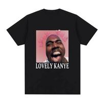 Juokingi Mielas Kanye West Memas Marškinėliai Mados Vintage Hip Hop Marškinėliai Laisvalaikio Medvilniniai Trumpomis Rankovėmis Per dydį Marškinėliai Unisex S juoda