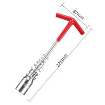 21mm/0.82inch Spark Plug Socket Tool,Easy Bend Flexible Socket Wrench,T-handle Spark Plug Removal Wrench,For Nut Removal