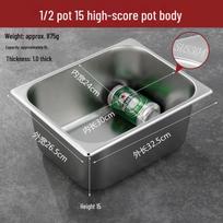 Zhebu 304 Stainless Steel Rectangular Food Pan with Lid