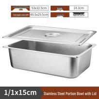 Zhebu Stainless Steel Rectangular Food Pan with Lid