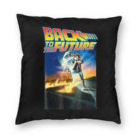 Back To The Future Movie Square Pillowcase Polyester Linen Velvet Printed Zip Decor Pillow Case Sofa Cushion Cover Peach skin 18*18(CM)-1Pcs