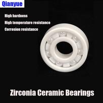 Zirconia Ceramic Bearings ID 2-10mm,Corrosion Resistant & High Temp for Fishing Reel/Mini Motor/Waterproof (ZrO2, Full Ceramic) 1Pcs