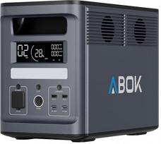 ABOK ark2000 Portable Power Station - 2000W Output - 1536Wh LiFePO4 battery - 7 Output ports - 1.5-2 hour fast charging- Smart App Control pilka