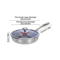 Titanium Non Stick Frying Pan Heat Resistant Steak Skillet Cookware Kitchen Utensils for Eggs Pancakes Meats Home Cooking