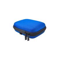 Portable Shockproof Hard Shell Cable Organizer Case with Zipper Closure Compact Storage for Data Cables Chargers and Small Electronic Accessories One Size mėlyna
