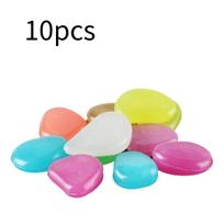 Synthetic Stone Luminescent Pebbles For Aquarium And Outdoor Decor 10 Pieces/bag 10Pcs