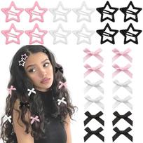 24 PCS, Hot Sale. 4-cm Bowknot Hairpins, Duckbill Clips, in the Ballet Style, with Ribbons. Small Hair Clips, in the Dopamine St