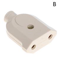 2 Pin EU Plug Male Female Electronic Connector Socket Wiring Power Extension