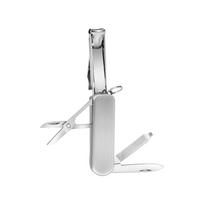 Multi-purpose Kit Manicure Tools Multi-purpose Nail Clippers 5-In-1 Nail Clippers Folding Stainless Steel Nail Clippers Keychain red