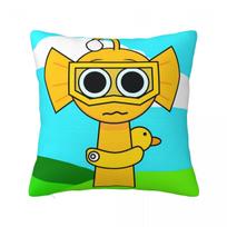 S-Sprunki Game Pillow Case New Cushion Cover Square Pattern Pillow Cover Vintage Pillowcases For Office Car Home Decorative Peach skin 18*18(CM)-1Pcs yellow