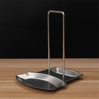 Steel Pan Stainless Pot Cover Lid Rack Stand Soup Spoon Storage Tool Kitchen