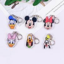 6Pcs Disney Mickey Mouse Minnie Mouse Acrylic Keychain Accessories Cute Bag Charm Backpack Pendant Key Ring Gifts For Friends 6pcs