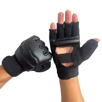 Half Finger Boxing Gloves PU Leather MMA Fighting Kick Boxing Gloves Karate Muay Thai Training Workout Gloves Kids Men S juoda