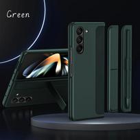 Atsparus smūgiams dėklas, skirtas Samsung Galaxy Z Fold 5 sulankstomas telefono dėklas su nematomu rašiklio lizdo laikikliu, pilnais apsauginiais dangteliais For Samsung Z Fold 5 žalia