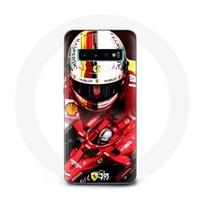 Coque pour Samsung Galaxy S10 edge Formule 1 Sebastian Vettel F1 Rouge