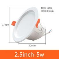 Benexmart Tuya Zigbee Smart LED apatinis apšvietimas, skirtas luboms, apvali įleidžiama pritemdoma lempa Alexa Google Home Balso valdymas 5W 7W