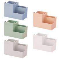 Desktop Pen Holder Organizer Multi-functional Stationery Container Storage Cosmetics Makeup Tools Rack School Office Utensils mėlyna