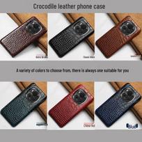 High-quality cowhide crocodile belly pattern genuine leather protective cover for Honor Magic 4 and Magic 4 Pro. Honor Magic5 Ultimate ruda
