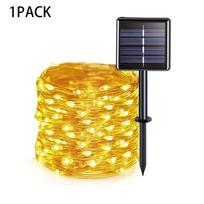 Lauko saulės girlianda 300/200/100/50 LED pasakų girlianda 8 režimų sodui kiemui vakarėliui Kalėdų dekoracija varinės vielos lempa 7m 50LED-Warm color