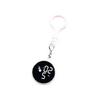 Electronic Hanging Watch Pocket Watch with Keychain Multifunctional LED Electronic Clock With Clip On Design balta