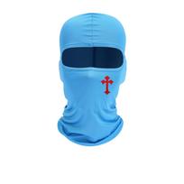Cycling face mask, cross print, men's and women's outdoor equipment, sun protection, breathable balaclava hat dangaus mėlyna spalva