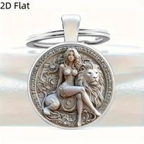 Mada Lydinio Raktų Pakabukas Apvalus Metalinis Raktų Žiedas One Size gray