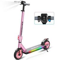 RCB R12 PRO Elektrinis paspirtukas Rožinis – 220W – 3 Greičiai – 7” – Spalvoti LED – Skaitmeninis ekranas – 15KM – Puiki dovana
