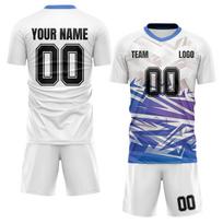 Short Sleeve Two Piece Sports Jersey Set with Abstract Geometric Print for DIY Customization Team Training Uniforms XXL