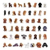 50 pudelių šunų animacinių lipdukų rinkinys, įvairių dizainų, patvarūs, vandeniui atsparūs viniliniai lapai dekoravimui ir personalizavimui One Size brown