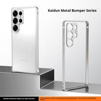 Metal Frame Cover For Samsung Galaxy S25 S24 Ultra S25+  S25 Ultra Plus Shockproof Transparent Phone Case Galaxy S25+ sidabras