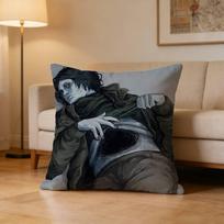 No Im Not A H-Humans-S Pillow Case Pattern Printed Pillowcase For Living Room Sofa Cushion Cover Peach skin 18*18(CM)-1Pcs