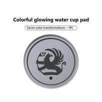BCK1 Car Colorful Luminous LED Atmosphere Light Cup Coaster Holder For Vauxhall Vivaro Zafira Combo Movano VXR8 Insignia Mokka GSe