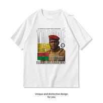 Pan African Revolution Captain Ibrahim Traoré Burkina Faso Tshirt woman man Casual cotton printed t shirts Oneck Breathable S
