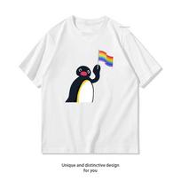 Pingu Pride Shirt Summer Woman Man Casual Breathable Printed Tshirt fashion Oneck S3XL Tops couple Gift Shortsleev S